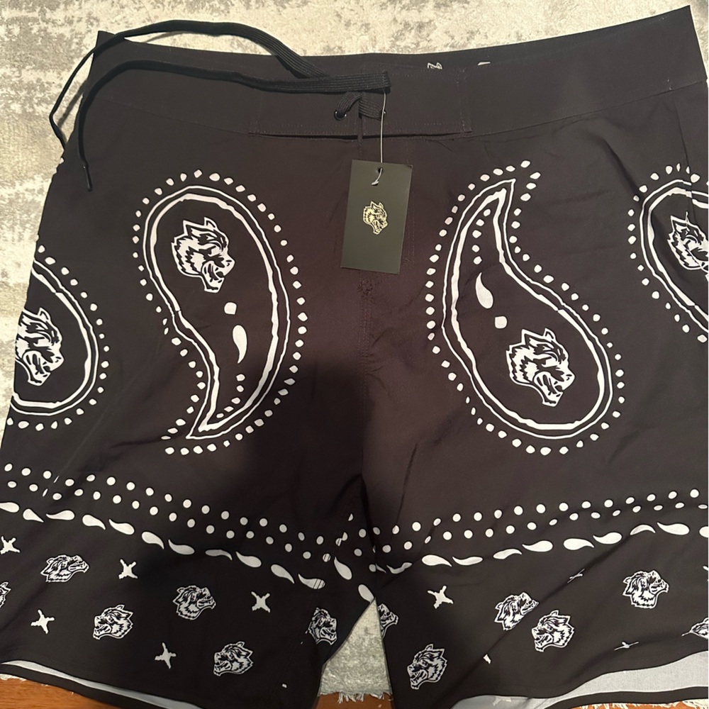 Darc Sport Stage Shorts bodybuilding shorts 17 inch length 34 waist NWT Paisley